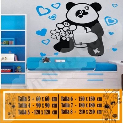 vinilo decorativo oso panda 1196