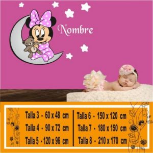 vinilo a color Minnie bebe 1077