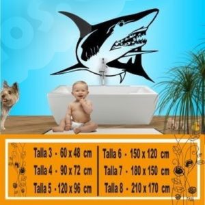vinilo decorativo tiburon 1091