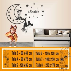 children's wall stickers peter pan on the moon 1207