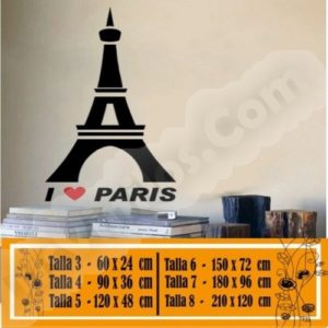 vinilo decorativo paris torre eiffel 1026