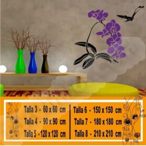 flower wall stickers 2 colors 1029