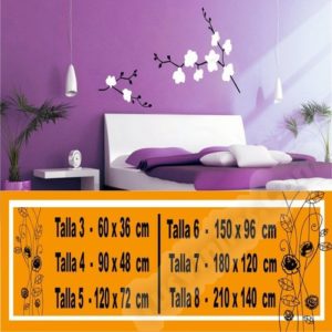 flower wall stickers 2 colors 1030