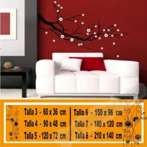 flower wall stickers 2 colors 1036