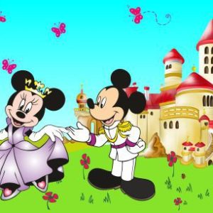 children's wall murals Minnie Mickey 1100