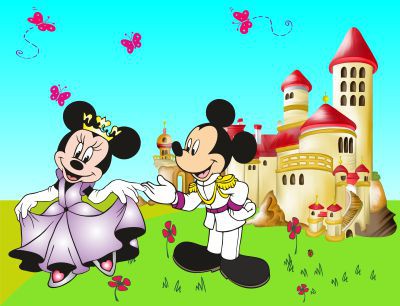 fotomurales infantiles Minnie Mickey 1100
