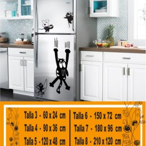 Decorative vinyls for domestic appliances cat mouse