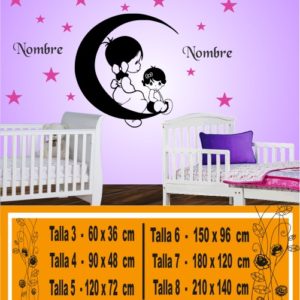 vinilos decorativos infantiles hermanos en la luna