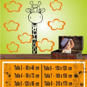 giraffa con nuvole