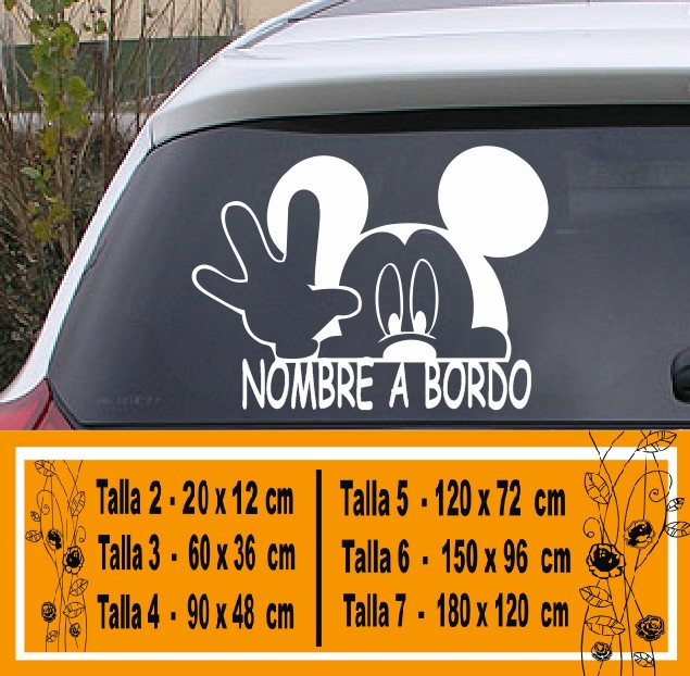 Decorative Vinyl Stickers Baby On Board Disney Mickey Mouse At Tusvinilos Com