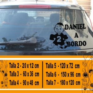 baby on board customizable name stickers