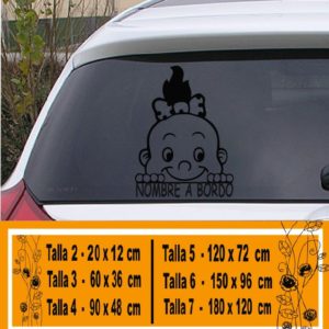 Car stickers baby on board girl