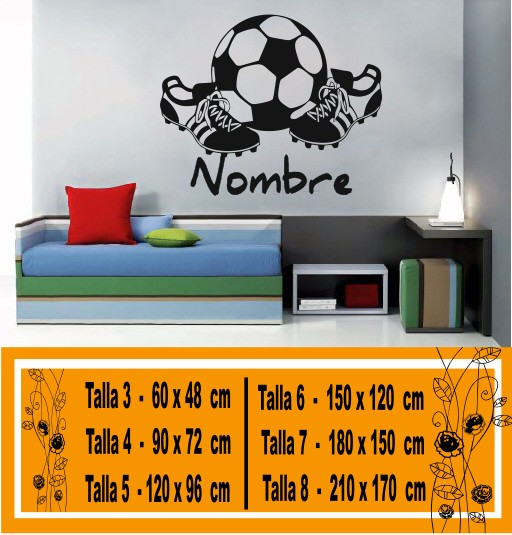 Vinilo decorativo Vinilos decorativos infantiles pelota de fútbol y y ¡OFERTA 3x2!