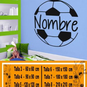 Wall Decal soccer ball with name