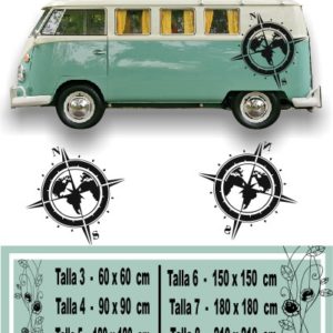 Decal for Westfalia rose winds 006Vinilos decorative kit for pink kit Westfalia of winds 006