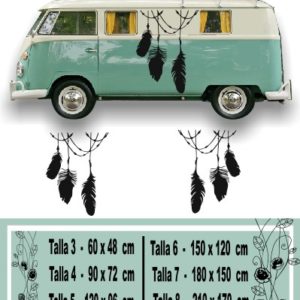 Vinilos decorativos para autocaravanas y campers plumas kit 028