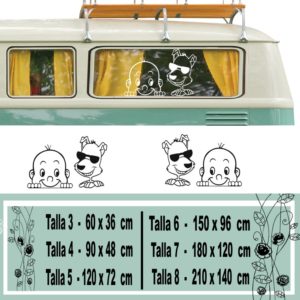 Kit d'autocollants pour vitres de camping-car et de camping-car 031