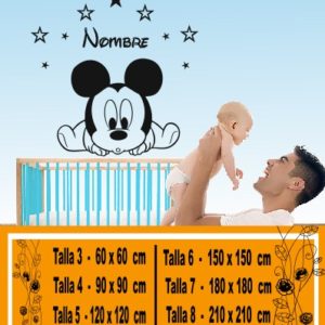 Baby Mickey with name and stars