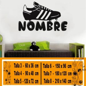 Decal with custom name football boot