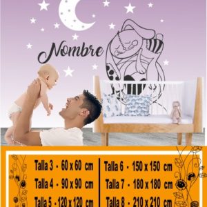 coelho bebê vinil dormindo 2 cores