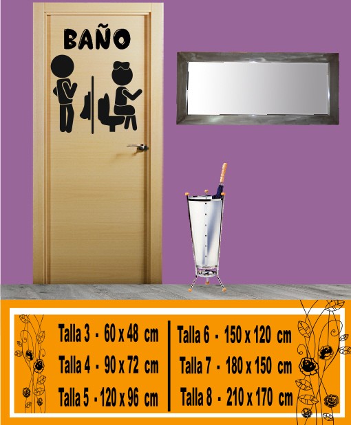 Vinilo decorativo Pegatinas para puertas del baño divertidos y ¡OFERTA 3x2! Vinilo decorativo Pegatinas para puertas del baño divertidos y ¡OFERTA 3x2!